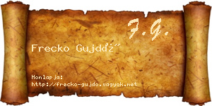 Frecko Gujdó névjegykártya